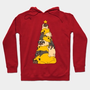 Christmas Tree Pugs Hoodie